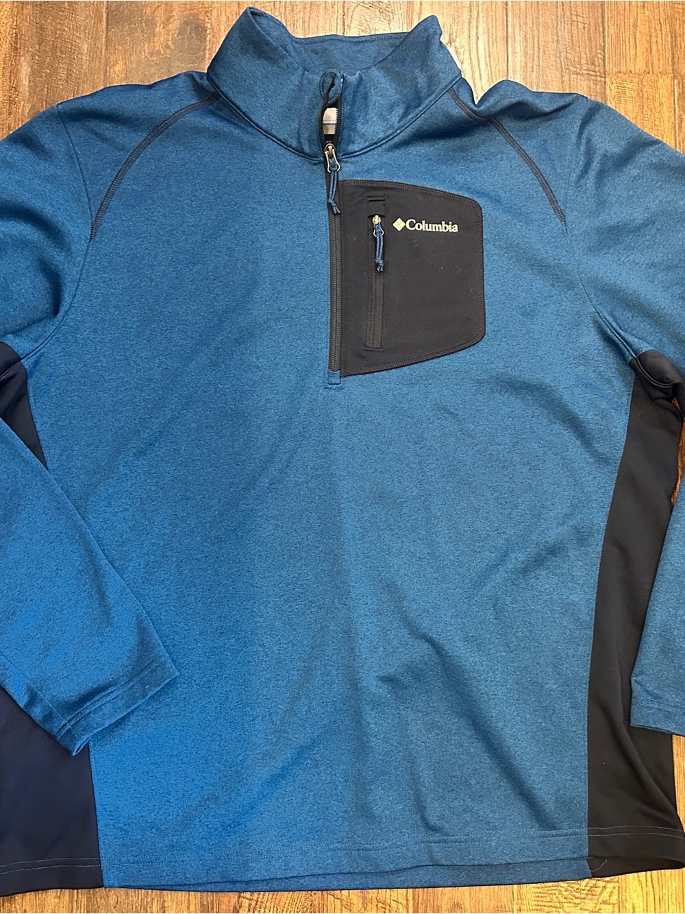 Columbia Jackson Creek Half Zip Fleece Pullover Men’s XL Blue Chest Pocket
